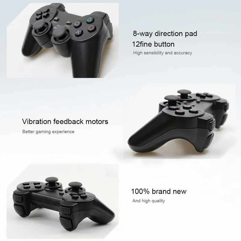 Gamepad Sem Fio PS2 – Joystick 2.4G com Vibração para PS2 e PC