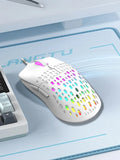 Mouse Gamer Sem Fio – Iluminação Colorida, DPI Ajustável, Design Honeycomb Moderno e Leve