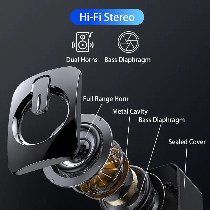 Caixa de Som USB para Computador – Alto-Falante HIFI Estéreo com Microfone e LED
