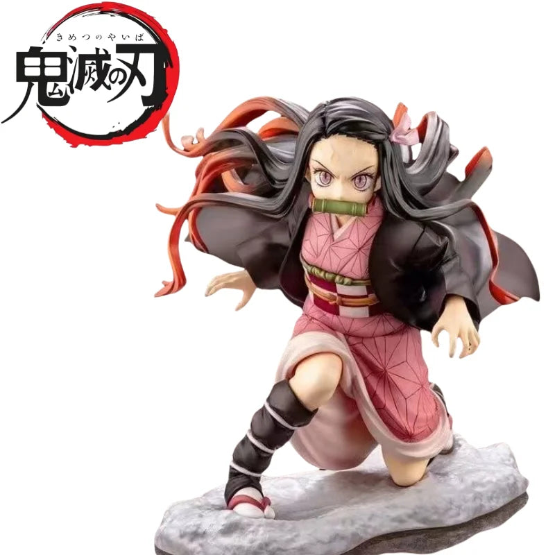 Estátua Demon Slayer Nezuko Furiosa – Figura Criativa Anime, Diorama Decorativo para Mesa e Coleção