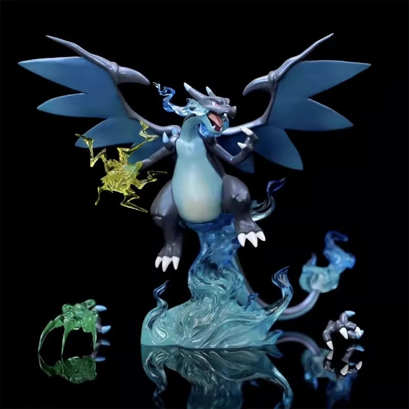 Figura Charizard X 18cm – Modelo Articulado com Mãos Trocáveis | Estátua Decorativa Anime para Colecionadores
