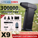 Mini Soprador Turbo 400.000 RPM – Limpeza a Jato com Vento Forte 53m/s | Aspirador de Poeira Recarregável Tipo-C