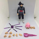 Dragon Ball Z Action Figure Black Goku Super Saiyan Rose 14cm com Acessórios – Modelo Anime Colecionável DBZ