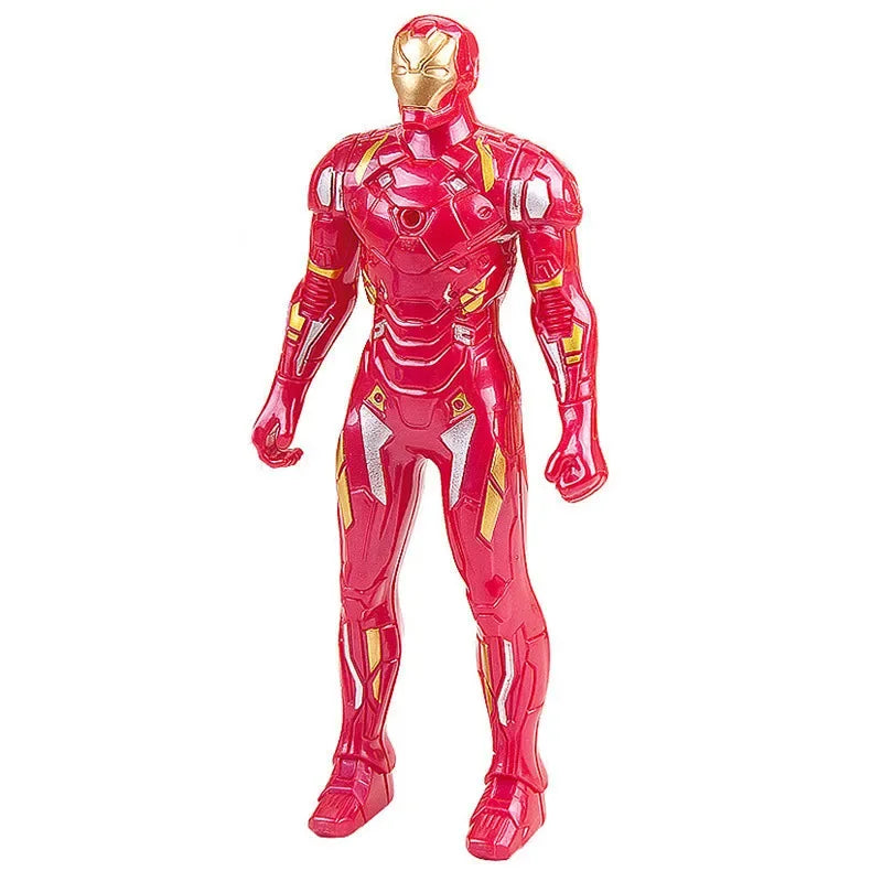 Boneco Articulado 17cm Marvel com Luz – Heróis: Capitão, Homem de Ferro e Aranha | Brinquedo Infantil e Colecionável