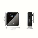 Microfone de Lapela Sem Fio 3 em 1 – Para Lives, Entrevistas e Gravações com Cancelamento de Ruído