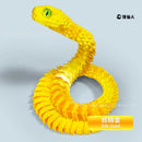 Cobra Articulada 3D Impressa – Brinquedo Sensorial Realista com Juntas Móveis, Modelo de Simulação Animal para Crianças e Adultos