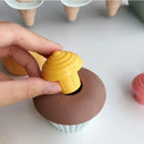 Brinquedos de Praia Infantil – Kit de Areia com Forminhas de Sorvete, Pá e Ferramentas em Palha de Trigo Ecológica, Estilo Nórdico