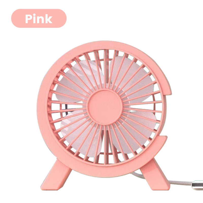 Ventilador USB Elough Portátil e Silencioso – Mini Ventilador de Mesa para Casa, Escritório ou Camping