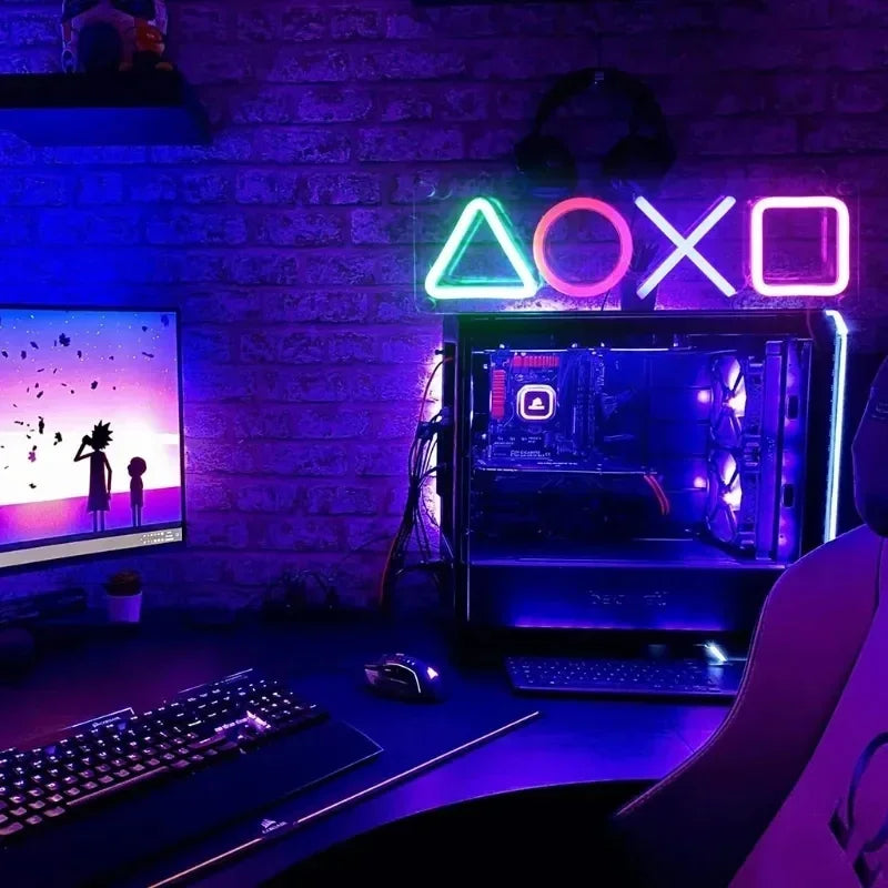 Neon Decorativo USB – Luz LED com Interruptor para Quarto Gamer, Sala de Estar ou Quarto Juvenil