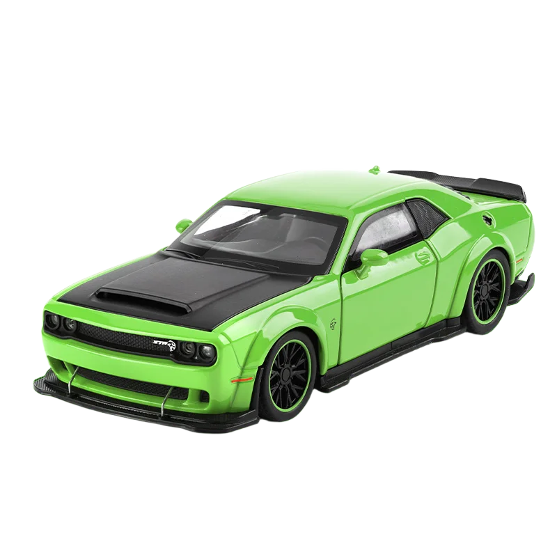 1:32 Dodge Challenger SRT Hellcat Redeye – Miniatura Esportiva em Liga Metálica com Som e Luz | Colecionável de Luxo