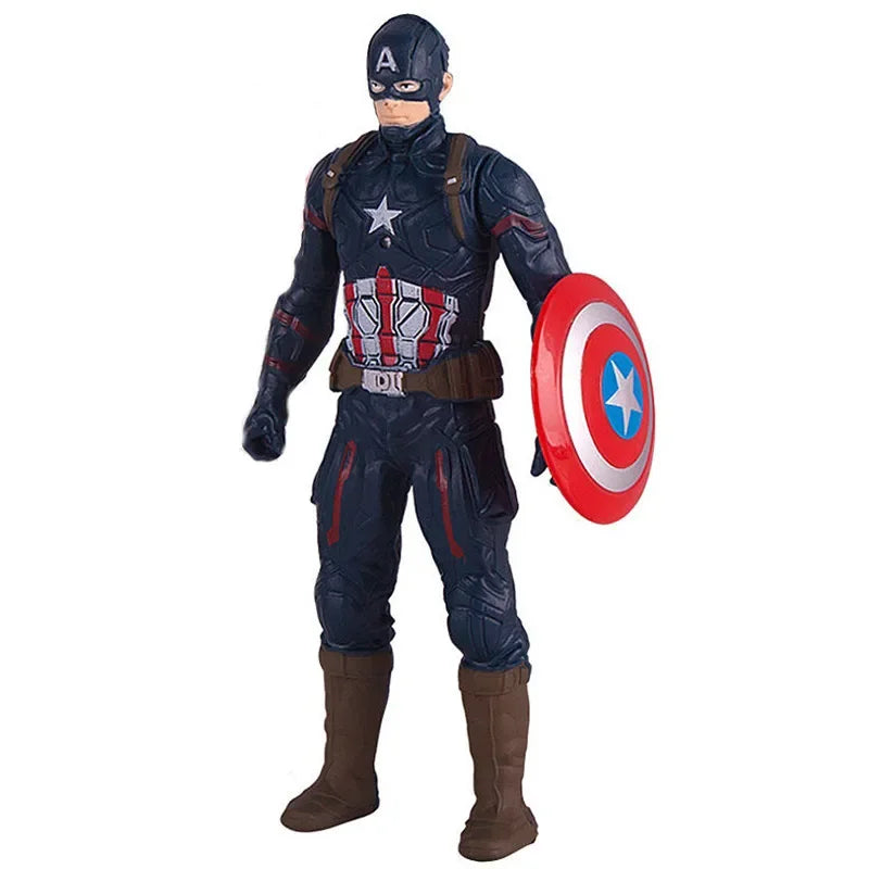 Boneco Articulado 17cm Marvel com Luz – Heróis: Capitão, Homem de Ferro e Aranha | Brinquedo Infantil e Colecionável