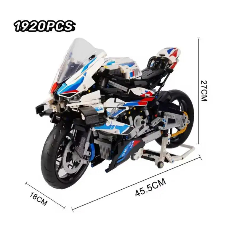 Moto de Corrida 1000RR – Blocos de Montar Técnicos 1920 Peças | Super Racing Motorcycle Building Set