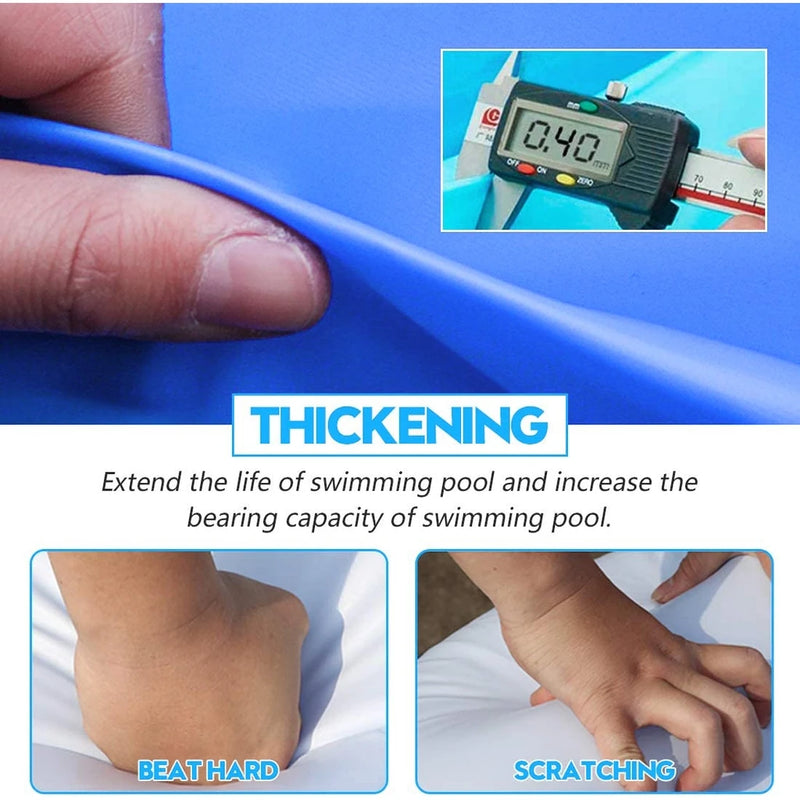 Piscina Inflável Grande 2m / 2,6m – Adulto e Infantil | Verão, Jardim, Festa em Família | Dobrável e Reforçada