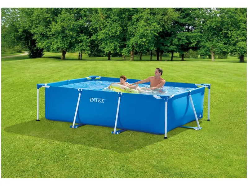 Piscina Estruturada Intex 1.662 Litros | Modelo Retangular 2,59m x 1,70m x 61cm | Fácil Montagem e Alta Durabilidade