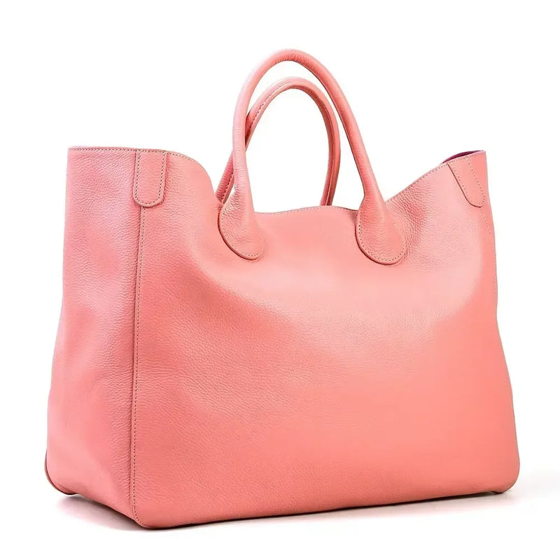 Bolsa Feminina Grande MS 41cm – Couro Legítimo de Alta Qualidade | Estilo Luxuoso para Viagem e Uso Diário