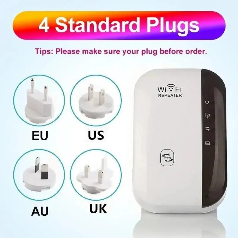 Repetidor Wi-Fi 300Mbps – Amplificador de Sinal Wireless, Extensor de Rede, Roteador Portátil EU/US Plug