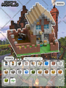 Kit de Blocos Magnéticos Estilo Pixel – Mundo Mine para Crianças 3+ | Brinquedo Educativo STEM com Cubos e Base de Montar