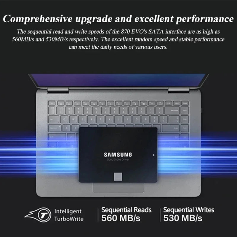 SSD Samsung 870 EVO SATA III 2.5” 250GB 500GB 1TB 2TB – Disco Rígido Interno para PC e Notebook