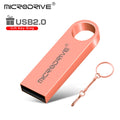 Pen Drive Metálico USB 2.0 à Prova d’Água – Alta Velocidade, 128GB, com Opção de Gravação de Logotipo Personalizado