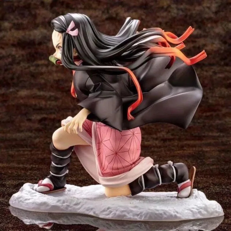 Estátua Demon Slayer Nezuko Furiosa – Figura Criativa Anime, Diorama Decorativo para Mesa e Coleção