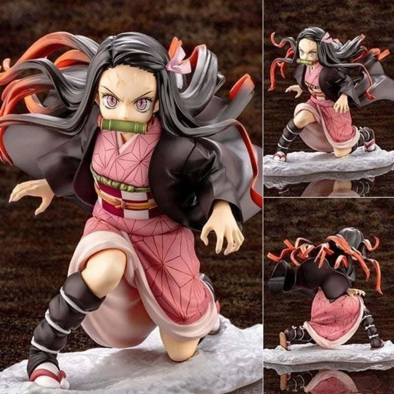 Estátua Demon Slayer Nezuko Furiosa – Figura Criativa Anime, Diorama Decorativo para Mesa e Coleção