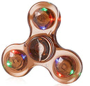 Fidget Spinner Cristal LED – Glow in the Dark, Brinquedo EDC, Alívio de Estresse para Crianças