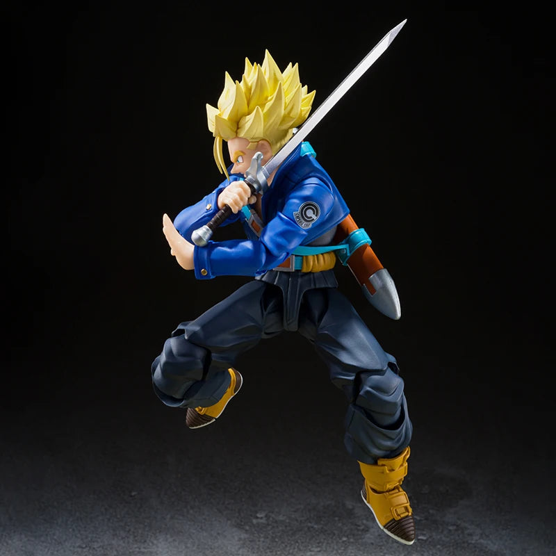 Dragon Ball Z SHF Trunks Super Saiyan Action Figure 15cm Articulado Colecionável Anime Modelo