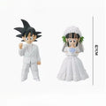 Miniatura Son Goku & Chichi Casamento | Action Figure Decorativa | Bolo & Presente