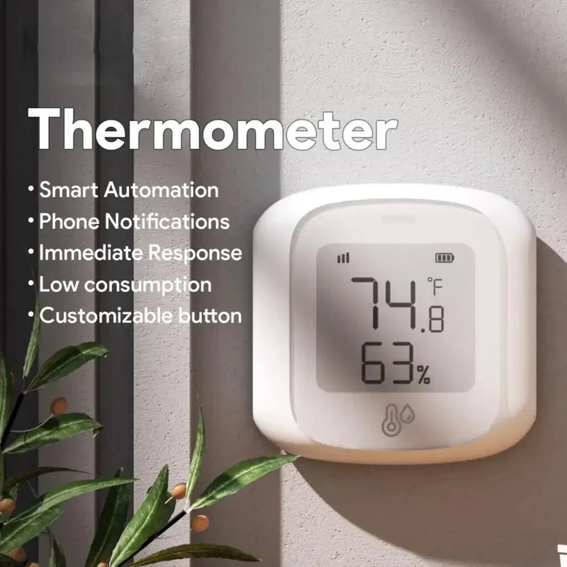 Sensor de Temperatura e Umidade Smart WiFi/Zigbee com Display LCD – Compatível com Home Assistant e Zigbee2MQTT