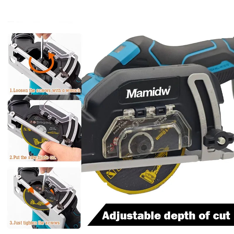 Esmerilhadeira Angular Elétrica Sem Fio Brushless – Máquina de Corte e Polimento com Display Digital | Compatível com Bateria Makita