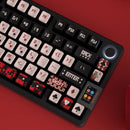 Keycaps OEM Profile Pudding em PBT/PC com Iluminação RGB – Tema Joker para Teclado Mecânico com Switch MX