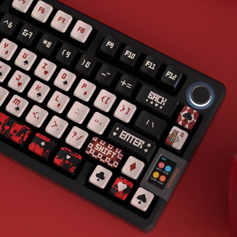 Keycaps OEM Profile Pudding em PBT/PC com Iluminação RGB – Tema Joker para Teclado Mecânico com Switch MX