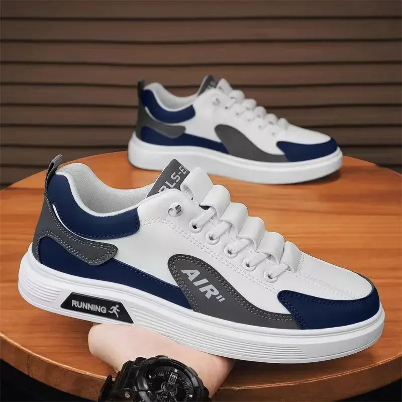 Tênis Masculino Casual em Couro – Estilo Moderno 2025 | Confortável para o Dia a Dia, Corrida e Esporte