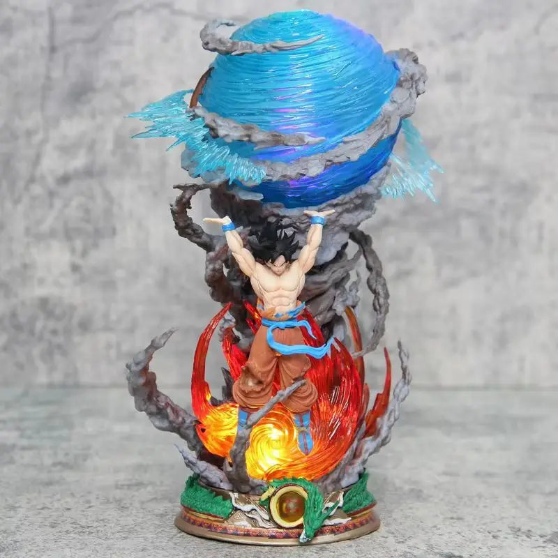 Action Figure Dragon Ball – Son Goku 23cm com Genki Bomb Luminoso, Estatueta PVC Colecionável, Presente DBZ