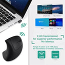Mouse Vertical Ergonômico Sem Fio 2.4GHz – Conforto Avançado, 6 Botões e DPI Ajustável para Notebook e PC