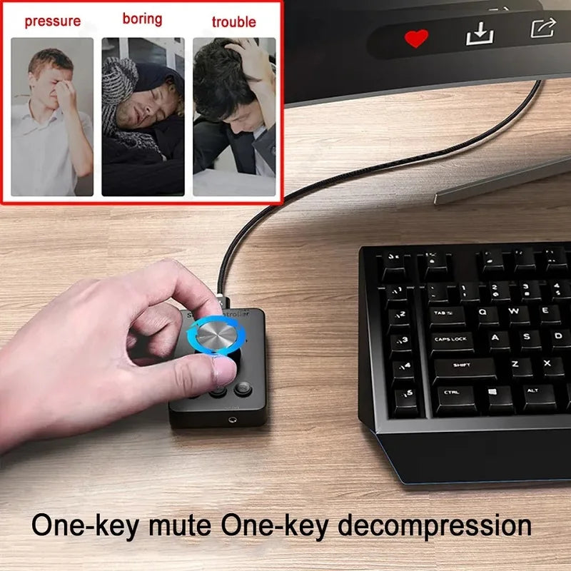 Placa de Som Externa USB com Bluetooth – 3 Modos, Controle de Volume, Adaptador de Áudio para PC e Notebook