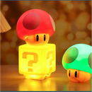 Luminária Super Mario Bros Kawaii – Abajur de Mesa e Cabeceira em Formato Cartoon | Periférico Gamer e Presente Criativo
