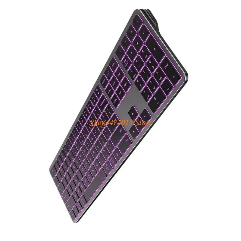 Teclado Sem Fio K1AA com Iluminação – Conexão Multi-Dispositivo, Silencioso e Ideal para Uso Noturno