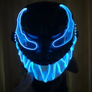 Máscara Venom LED Luminosa – Cosplay Super-Herói para Halloween e Festa