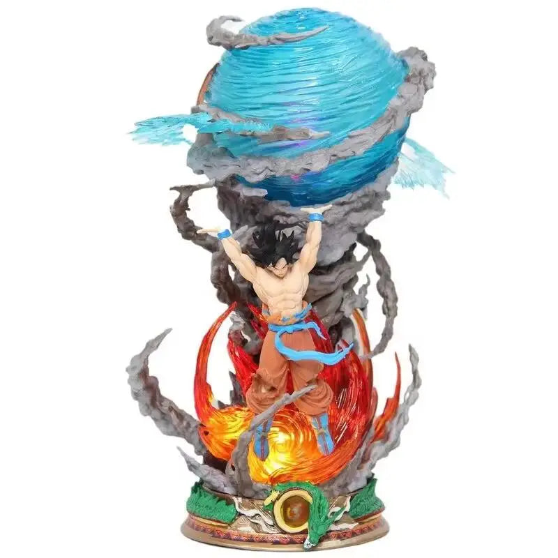 Action Figure Dragon Ball – Son Goku 23cm com Genki Bomb Luminoso, Estatueta PVC Colecionável, Presente DBZ