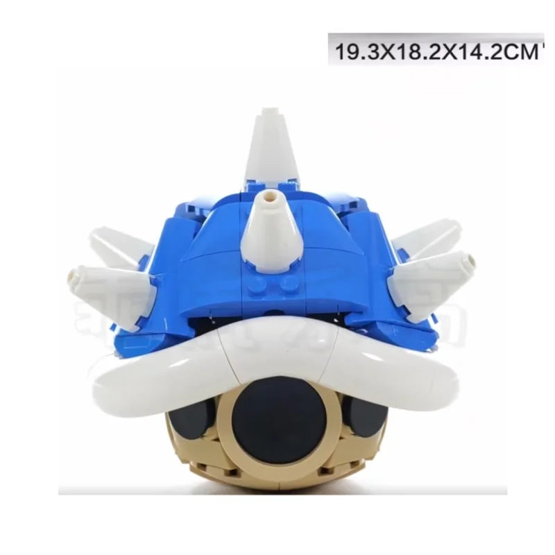 Boneco de Blocos de Montar MOC 40787 – Casco Espinhoso do Jogo de Corrida | Modelo Criativo de Tartaruga | Brinquedo DIY Educativo para Crianças | Presente de Natal