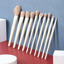 Kit 10 Pincéis de Maquiagem Profissional – Completo para Rosto, Olhos e Lábios