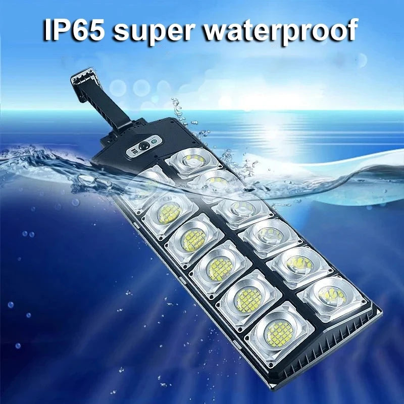 Luminária Solar LED para Áreas Externas – 7700LM, 720 LEDs, 3 Modos, Controle Remoto e à Prova d’Água | Ideal para Jardim e Rua