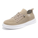 Tênis Casuais Masculinos Leves e Respiráveis – Estilo Branco, Confortável, Solado Reto e Cadarço | Ideal para o Dia a Dia e Skate