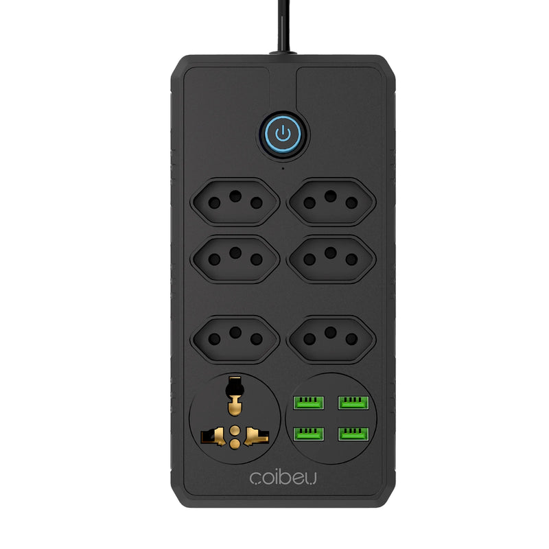 Extensão Elétrica 5m com Filtro de Linha + Saídas USB – Padrão Brasil