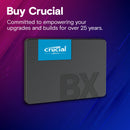 SSD Interno Crucial BX500 500GB | 2.5” SATA III 3D NAND | Alta Velocidade para PC e Notebook