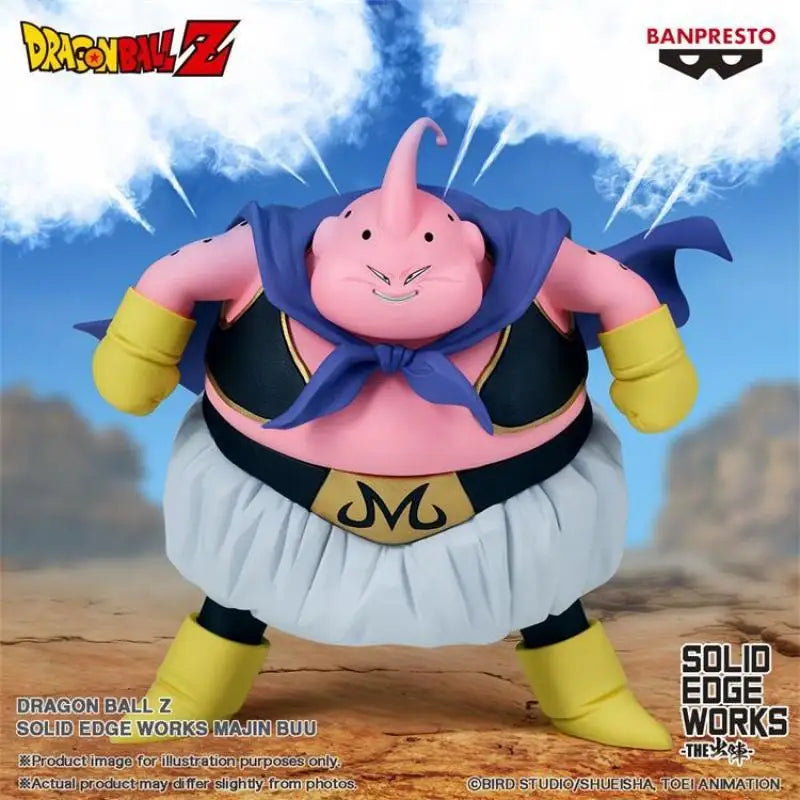 Genuíno Bandai Banpresto Dragon Ball Z Majin Buu Solid Edge Works – Boneco Anime em Caixa