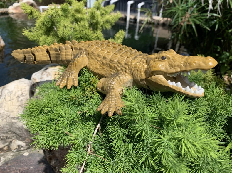 Barco RC Crocodilo – Controle Remoto 2.4G, Simulação Elétrica, Brinquedo Outdoor para Meninos, Presente de Natal