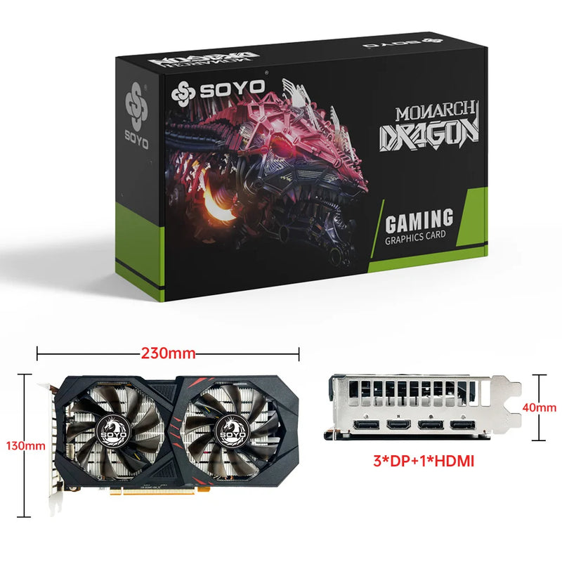 Placa de Vídeo SOYO AMD Radeon RX 6600M 8GB GDDR6 128 Bits PCI-E 4.0 – Desempenho Gamer e Profissional