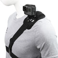 Suporte de Ombro 360° Wrumava para GoPro Hero 3 a 13, Insta360, Xiaomi Yi – Alça Ajustável Ergonômica Preta